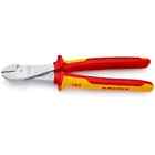 Knipex 250mm VDE Insulated High Leverage Diagonal Cutter Pliers, 74 06 250