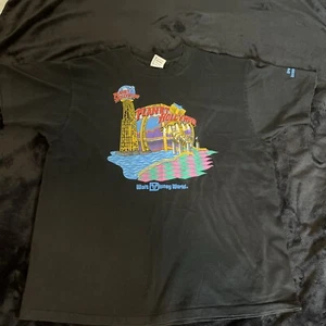 VTG 90s Planet Hollywood Disney World T-Shirt XL Single Stitch Black Made in USA - Picture 1 of 8