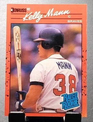 1990 Donruss #46 Kelly Mann BRAVES Rated Rookie baseball card⚾️NM/MT - Image 1 of 2