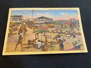 ESCENA DE PLAYA EN PUNTO PLAYA AGRADABLE Nueva Jersey Postal con matasellos 1941 - Imagen 1 de 2