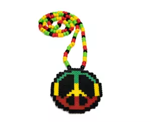 💥 NEU Rasta HIPPY Kandi Perler Halskette EDM EDC Fest Rave Dance 💥�� - Bild 1 von 1