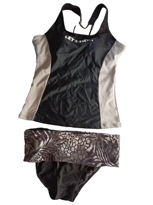 Juego Tankini Calzoncillo Plegable Luluwingx Grande Espalda Corredora/Fantasía 5471 Negro Mezcla Nairobi Foto 1 de 4