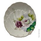 Ucago China Occupied Japan Shell Shaped Trinket Dish Floral Hand Painted