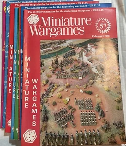 Miniature Wargames Magazine 6 Diff Lot 57-60, 64, 67 1988 - Picture 1 of 1