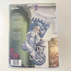 Bucilla Snow Queen Felt 18" Christmas Stocking Kit 86109 Applique 2008 NEW - Picture 1 of 7
