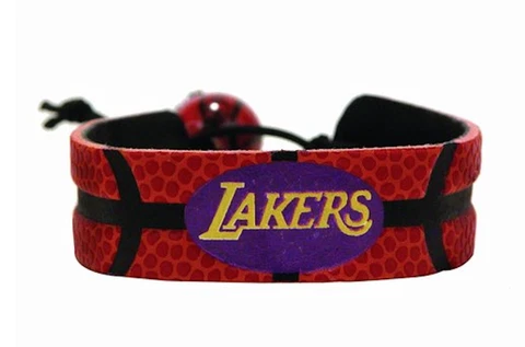 Los Angeles Lakers Bracelet Wristband NBA Genuine Basketball Material Cover