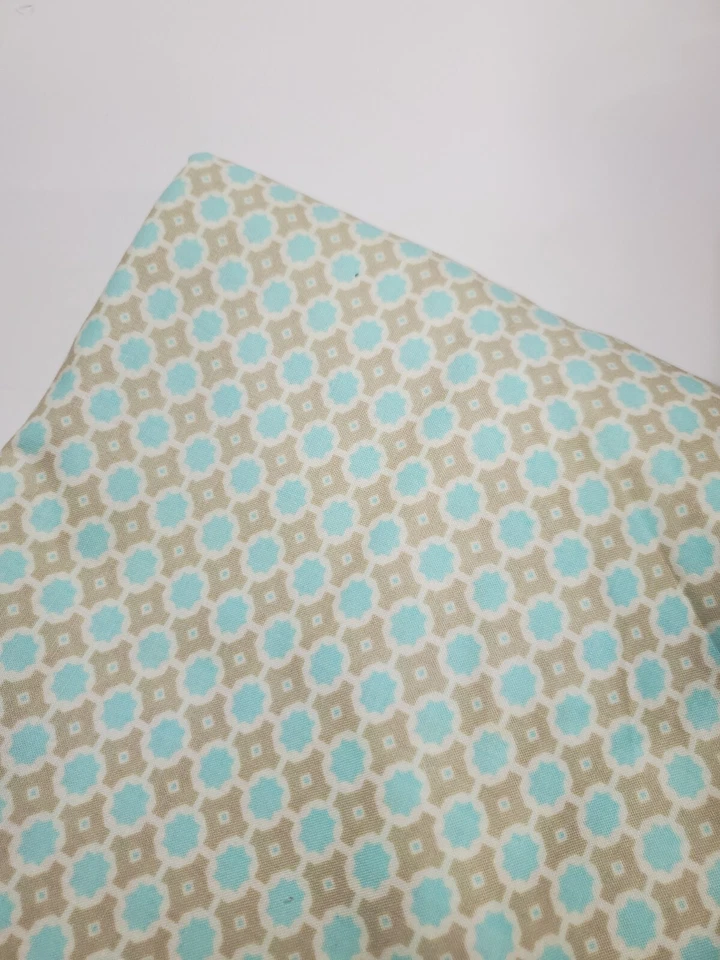 Bonnie & Camille Fabric Miss Kate Moda Polka Dots Aqua Taupe Sew Quilt ONE YARD - Image 1 of 1