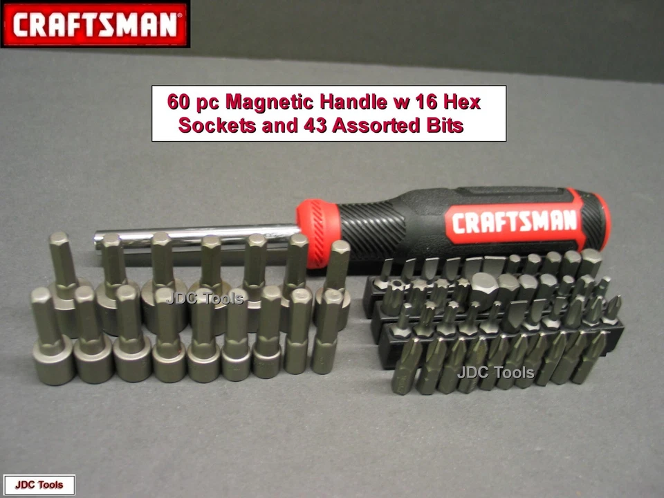 CRAFTSMAN HAND TOOLS 60pc Magnetic Torx Handle Screwdriver / Nut driver set  !! - Image 1 of 1