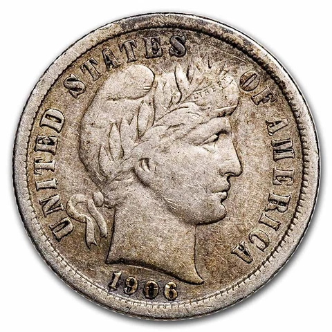 1906-S Barber Dime Fine - SKU#47978 Cover