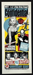 Steel Pole Bathtub POSTER Psychic Sparkplug Silkscreen Signed Ron Donovan Landau - Picture 1 of 3