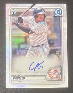 Antonio Cabello 2020 Bowman Chrome 1st Refractor AUTO /499 #CPA-AC - New York 