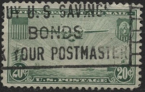 USA 1937 C21 20c green "China clipper" over pacific airmail used - Picture 1 of 1