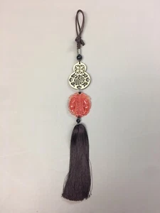Adorno con dije de pez rojo Good Fortune buena suerte - Imagen 1 de 6