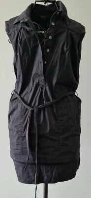 Vestido camisero Ben Sherman, talla XS, negro abotonado #SUA3 Foto 1 de 4