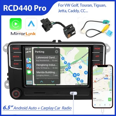 MIB 6.5" RCD440 RCD360 PRO Android Auto Carplay Radio Navigation RCD340G für VW - Bild 1 von 4