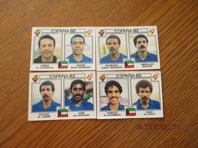 lot de 4 vignettes panini ESPANA 82  - KOWEIT - les N° 103-104-106-109 - Photo 1/2