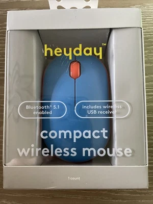 Ratón Inalámbrico Compacto - Heyday Azul Brillante y Naranja Nuevo Bluetooth habilitado Foto 1 de 2