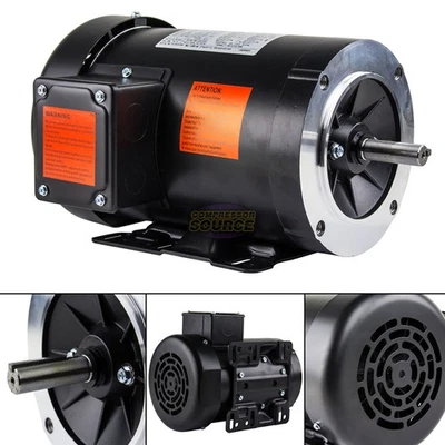 3 HP Electric Motor 3 Phase 56HC Frame 3600 RPM TEFC 208 230V 460 Volt - Image 1 of 4