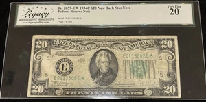 SCARCE 1934-C $20 Richmond (STAR NOTE) New Back Fr. 2057-Enb* Legacy VF-20 - Picture 1 of 3