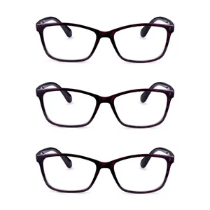 3 Pack - Read Optics Purple Tortoiseshell Rectangular Reading Glasses For Women - Picture 1 of 14