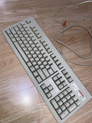 Vintage Compaq 235212-101 PS/2 Mechanical 18" Keyboard 6 ft cord TESTED Cleaned - Image 1 of 4