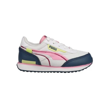 Zapatillas informales blancas con cordones dobles PUMA Future Rider para niños pequeños Foto 1 de 4
