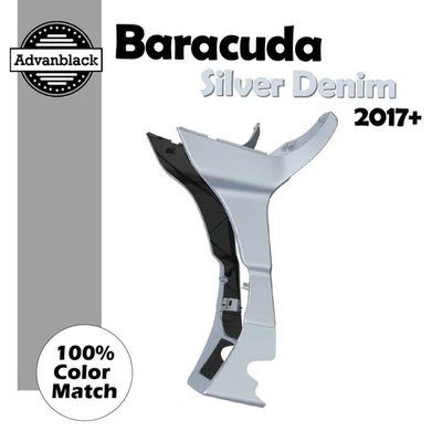 Kit de alerón carenado BARRACUDA SILVER DENIM Advanblack para 17+ Harley Road Glide Foto 1 de 4