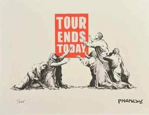 PHANKSY "Tour Ends Today" Print /555 Limited Edition Banksy Phish Art Derivative - Picture 1 of 1