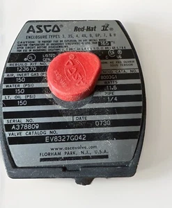 *NEW SURPLUS* Asco EV8327G042 Red-Hat II Solenoid Valve 1/4" 115-120V + Warranty - Picture 1 of 4