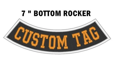 Custom Embroidered 7" Bottom Rocker Vest Patch Motorcycle Biker Club MC Patch - Image 1 of 4