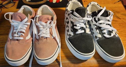 2 paia scarpe Vans sneakers M 6 5 W 8 scacchiera Oldol Skoo neroco b eosa