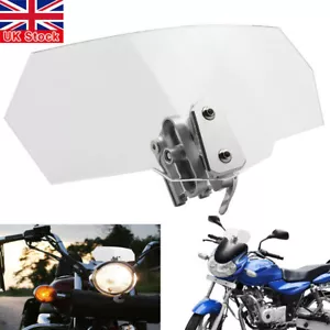 Motorbike Motorcycle Clip On Windshield Wind Screen Deflector Extension Spoiler - Picture 1 of 7
