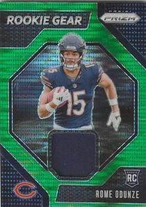 Rome Odunze 2024 Panini Prizm Rookie Gear RC Jersey Neon Green Pulsar #RG-ROE - Picture 1 of 2