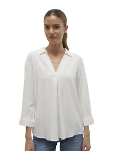 VERO MODA Blusa de Mujer Vmbella 3/4 - Regular Fit XS S M L XL XXL Blanco Rojo - Imagen 1 de 8