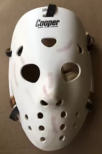 SUPER RARE VINTAGE CANADA COOPER HM7 ICE HOCKEY 60s GOALIE GAME USED SCARS MASK - Picture 1 of 16