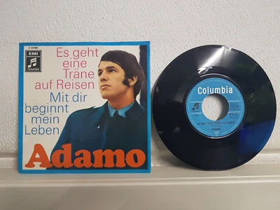 Adamo – Es geht eine Träne auf Reisen  Mit dir beginnt mein Leben 1968 Single 7" - Bild 1 von 2