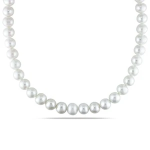 Amour White Cultured Freshwater Pearl 18-inch Necklace - Picture 1 of 5