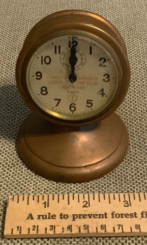 Vtg Advertising 1907 1929 Trumbull Cheer Club Charter Member New Haven Clock Co Cover