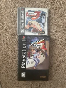 Street Fighter Alpha Warriors' Dreams &STREET FIGHTER 3 PS1 Longbox  W REGISTRA - Picture 1 of 2