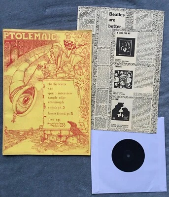 PTOLEMAIC TERRASCOPE #3 Fanzine 7" SINGLE Insert 1990 RUSTIC ROD Bevis Frond RAR - Bild 1 von 4