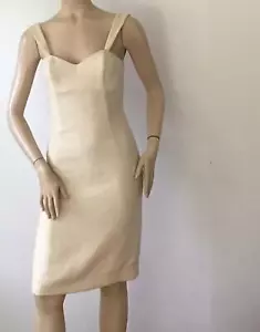 Abito con fiocco italiano Michael Kors Collection avorio/vaniglia (taglia 2)-$1650 - Foto 1 di 12