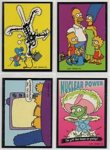 The Simpsons Series 1 Skybox 1993: Glow-in-the-Dark 4 Card Chase Set - Picture 1 of 1