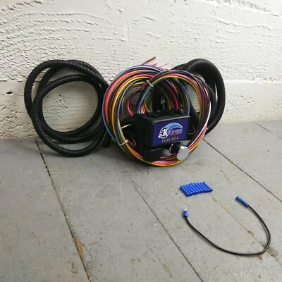Kit de arnés de cableado universal 12v 18 circuitos 12 fusibles 1953 plymouth 1939 chevrolet Foto 1 de 4
