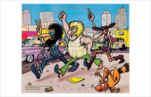 PÓSTER DROGA - PÓSTER DE LOS FABULOSOS HERMANOS FURRY FREAK - REIMPRESIÓN VINTAGE - Imagen 1 de 1