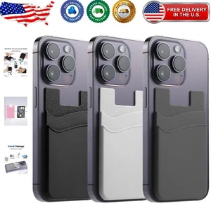 Versatile Silicone Card Holder for Phone – Stylish & Practical 3-Pack Set - Picture 1 of 11