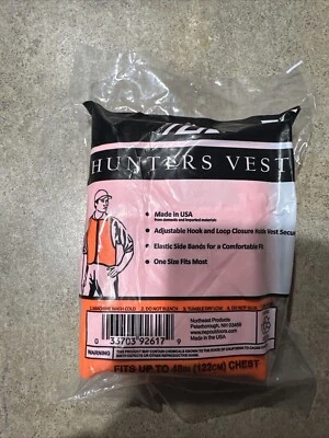 Safety Orange Hunting Vest ~ New ~ Factory Sealed Size L ~ Northeast Products - Image 1 of 3