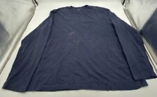 Sonoma Men’s Shirt Long Sleeve Blue Basic Solid Crew Neck, Size Large, Pre-Owned