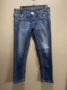 MAURICES blue jeans Low rise Capris 3/4 Skinny Inseam 24 - Picture 1 of 11
