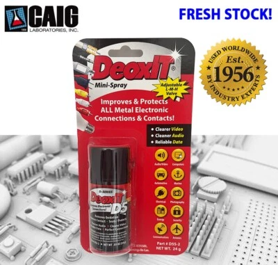 DeoxIT D5S-2 can, L-M-H Spray Valve, 5% Solution, 24g, FRESH STOCK CAIG LABS