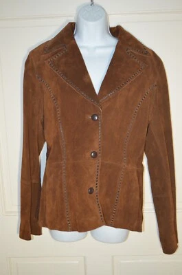 Venus Williams Exclusively for Wilsons Leather Large Brown Suede Waist Jacket - Imagem 1 de 4
